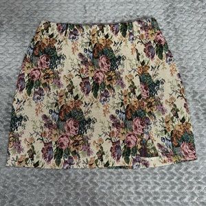 floral mini skirt